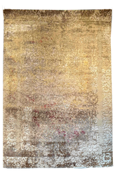 #YM-A-105 Modern multi color 60% bamboo silk & 40% wool